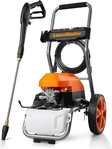 LawnMaster LT2100B Lavadora a presión eléctrica 2300 PSI MÁX 13 Amp 1.2 GPM Certificada CSA con 5 boquillas Organización de almacenamiento potente