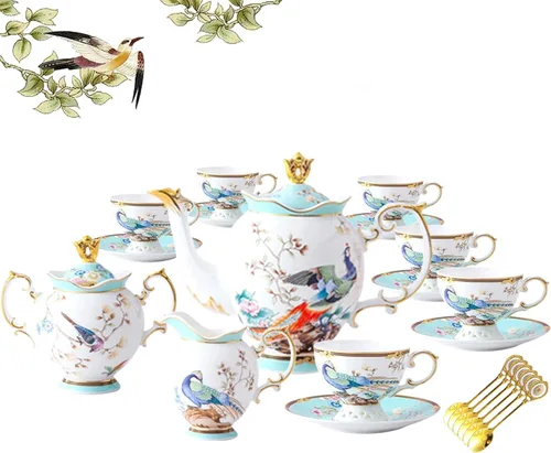 Miniatura 8 de ACMLIFE Juego de taza de té y platillo de porcelana de hueso – Juego de taza de café y platillo de té de porcelana de hueso, juego de taza de té