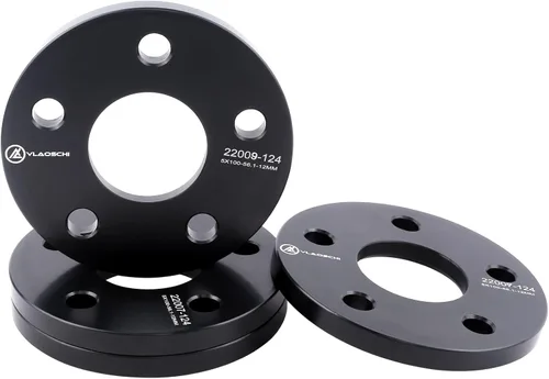 Miniatura 9 de Separadores de rueda forjados negros 5x112 centrados en el cubo de 5 mm con orificio central de 66.56 mm (sin labio) Compatibles