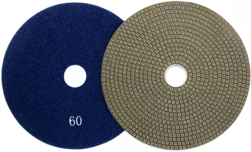 Almohadillas de pulido de diamante galvanizado de 7" - Azulejo de lijado seco húmedo Piedra mármol granito hormigón cerámica vidrio Grano 60.