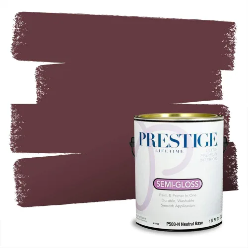 Miniatura 112 de Prestige Paints Pintura exterior e imprimación en uno, 1 galón, plano, coincidencia comparable de Valspar* Amber Rose*
