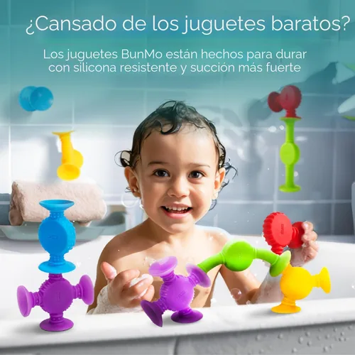 Miniatura 5 de BUNMO Juguetes de baño de succión - Conecta, construye, crea – Juguetes de baño para niños pequeños – Horas de diversión y creatividad – Habilidades