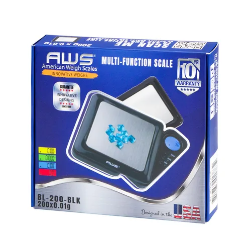 Miniatura 7 de American Weigh Scales Blade Series - Báscula digital de bolsillo de 7.05 oz x 0.00 oz, precisión de 0.00 oz, minibáscula de precisión, pequeña Negro