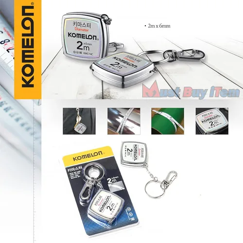 Miniatura 8 de Komelon KMC-14C Keymaster - Cinta métrica métrica de 6.6 ft de diámetro, llavero de bolsillo, mini llavero con revestimiento de cromo, herramienta