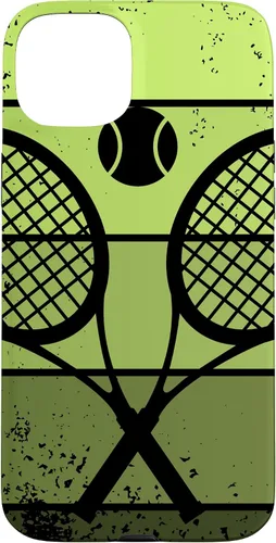 Miniatura 8 de Raqueta de jugador de tenis para iPhone 13 con cancha de pelota de tenis Vintage Retro Case