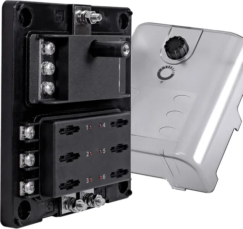 Miniatura 9 de True Mods Bloque de fusibles de 10 vías con bus negativo de tierra para automoción [entradas positivas duales] [12V - 32V CC] [200 amperios]