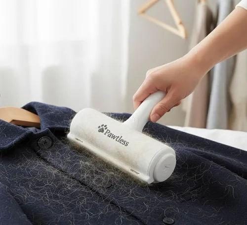Miniatura 4 de Removedor de pelo de mascotas blanco – Removedor de pelo reutilizable de perros y gatos para muebles, ropa, alfombras, interiores de coche, rodillo