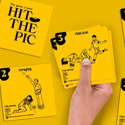 Miniatura 5 de Juego de fiesta Hit The Pic – Combina la postura en un juego rápido en equipo con improvisación y movimiento, perfecto para grupos y noches de juego