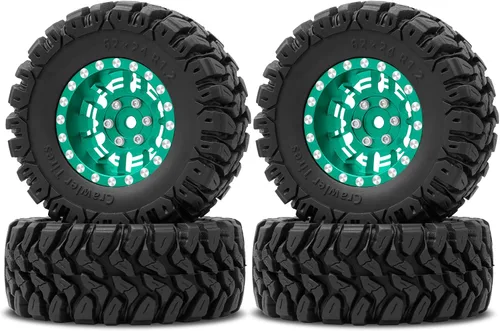 Miniatura 9 de OGRC 1.0 Plus (1.2 pulgadas) Beadlock Ruedas de 0.276 in de desplazamiento negativo llantas SS súper suaves pegajosas para TRX4M SCX24 FCX24 AX24
