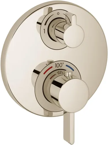 Miniatura 8 de hansgrohe Ecostat S 15757341 - Moderna válvula de ducha termostática con control de temperatura en cromo negro cepillado