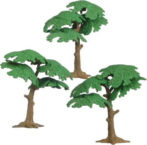 Toddmomy Modelo de árbol paisajístico, mini ciprés de pino, paquete de 3 para bricolaje, diseño de tren, decoración de mesa de arena y decoración de