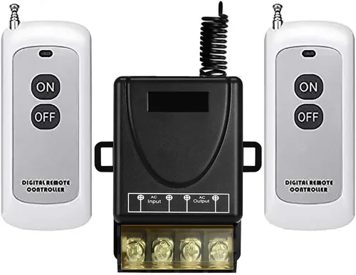 Miniatura 9 de Interruptor de control remoto de 12 V CC, interruptor de relé remoto inalámbrico de bajo voltaje 12V/24V/10A/20A/30A con alcance largo de 984 pies