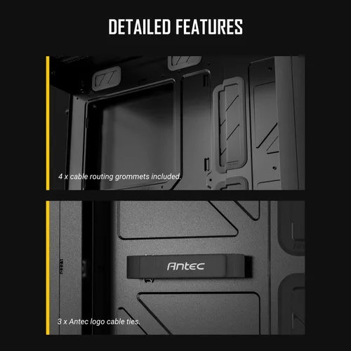 Miniatura 11 de Antec P30 AIR, 2 ventiladores PWM de 5.512 in y 1 ventilador PWM de 4.724 in y 2 ventiladores inversos PWM de 4.724 in incluidos, detalles de madera