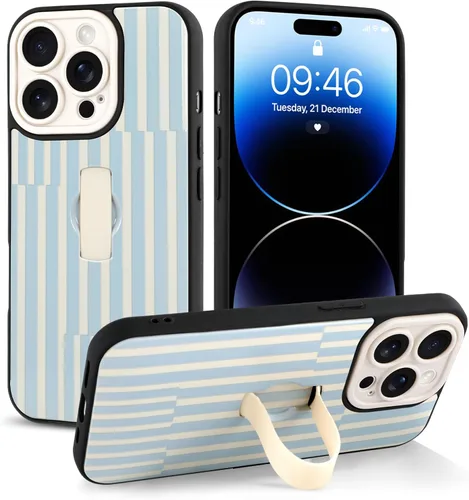 Miniatura 106 de Funda compatible con iPhone 17 Pro Max con correa de mano para los dedos, funda de teléfono con estampado de leopardo y guepardo para mujeres