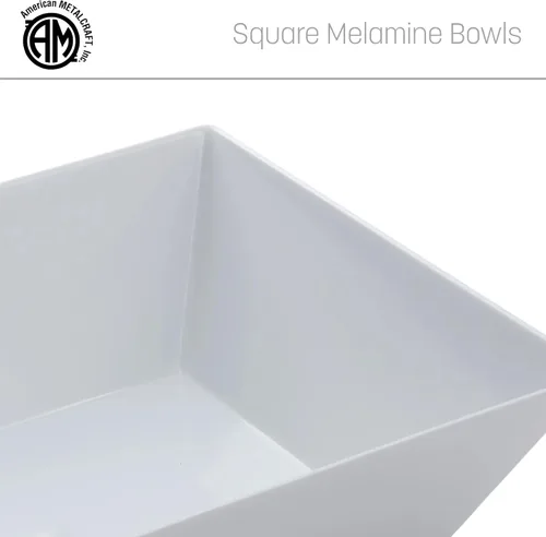 Miniatura 5 de American Metalcraft MELSQ53 Endurance - Tazón cuadrado de melamina, 5 pulgadas, Blanco