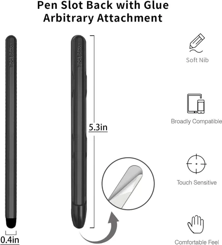 Miniatura 2 de Lápiz óptico con ranura para bolígrafo para pantallas táctiles, lápiz capacitivo universal de alta precisión para iPad, iPhone, tabletas, Samsung