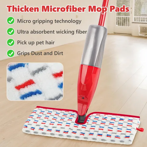 Miniatura 2 de Almohadillas de microfibra compatibles con la mopa O-Cedar Promist MAX, almohadillas de repuesto reutilizables para trapeador, cabezales