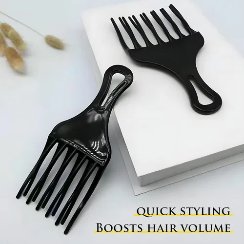 Miniatura 6 de Juego de 2 piezas de peine afro – Desenredador de doble puño grande y pequeño para pelucas, trenzas y herramienta de peinado para hombres y mujeres