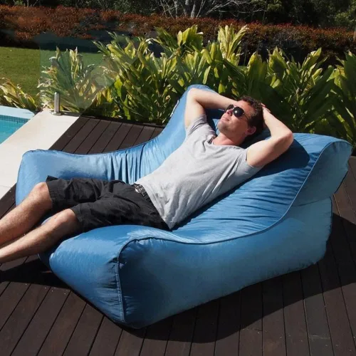 Miniatura 5 de Puf flotante para piscina (sin rellenos), silla de descanso de juegos acuáticos, silla de sol flotante, funda flotante para tumbona sin relleno