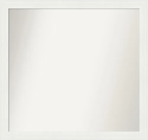 Miniatura 291 de Amanti Art Espejo de baño blanco para sobre el fregadero, 24 x 24 pulgadas, hecho a medida, espejo de tocador cuadrado blanco estrecho, marco