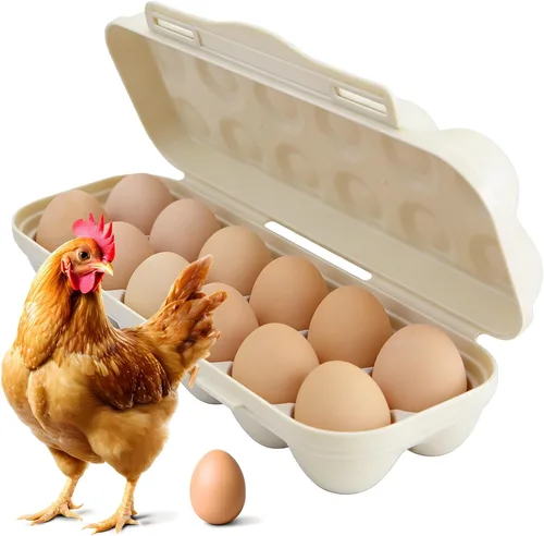 Miniatura 9 de PhantomSky Soporte para huevos de gran capacidad para exteriores, plástico, gris, 12 huevos