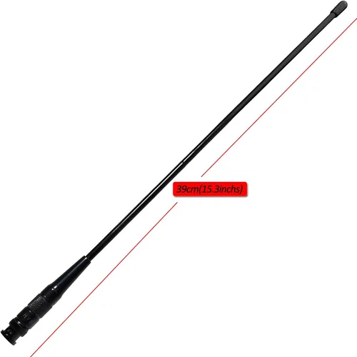 Miniatura 4 de HYS UHF BNC Base HT Antena de 15.3 pulgadas para GMRS Walkie Talkie/Repetidor, UHF 462-467Mhz Antenas de radio bidireccionales para 460-470Mhz ICOM