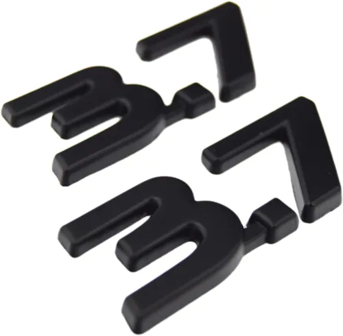 2x Emblemas de calcomanía de metal negro 3.7 para guardabarros laterales y maletero para Infiniti Q50 QX70 G37 G37X