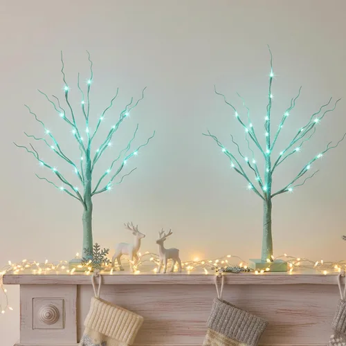 Miniatura 10 de PEIDUO Árbol de luces de hadas, 108 árboles iluminados LED para decoración interior, árbol de Navidad con 9 modos y temporizador, árbol de espíritu