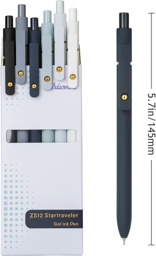 Miniatura 2 de Ddaowanx Bolígrafos de gel, tinta negra, secado rápido, 1/32 pulgadas, escritura suave, punta fina, bonitos suministros escolares, oficina, regalo 6