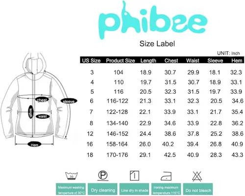Miniatura 4 de PHIBEE Chaqueta de esquí para snowboard impermeable y resistente al viento para niñas, Nieve