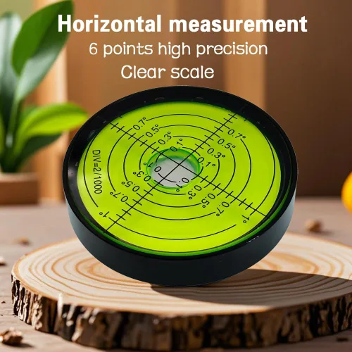 Miniatura 4 de 6'/0.079 in Punto de alta precisión Nivel Universal Burbuja Metal Bubble Water Leveler Cross Gauge Pequeño Hogar (negro verde)