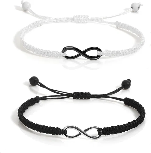 Miniatura 6 de Generic Pulseras a juego para parejas, regalos del día de San Valentín para él ella, regalos de relación a larga distancia, forma de la pulsera