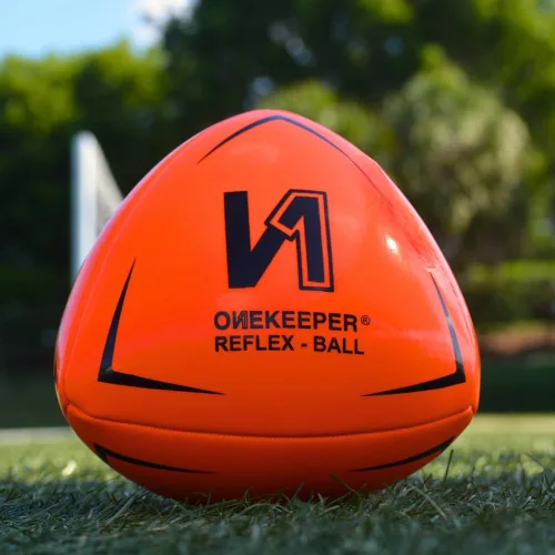 ONEKEEPER Pelota de reflejo y reacción para fútbol - Blanco, naranja, azul, rosa y amarillo fluo, entrenamiento de agilidad y coordinación para