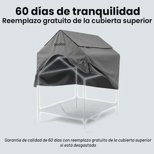 Miniatura 6 de Zooba Casa para perros 2 en 1 de 29 pulgadas para perros medianos, casa elevada para perros al aire libre e interior, refugio elevado para mascotas