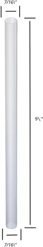 Miniatura 6 de Pajitas para batido grandes, transparentes, desechables, de boca ancha, grandes, 9 pulgadas de alto/alto, paquete de 100 Claro