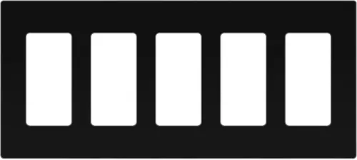 Miniatura 118 de ENERLITES Placas de pared decorativas sin tornillos, cubiertas de tomacorrientes seguras para niños, tamaño de 4 posiciones, 4.68" H x 8.30" L, Negro
