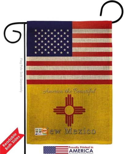 Miniatura 2 de Bandera de jardín de arpillera de Estados Unidos de América, tamaño pequeño, decorativa, de doble cara, hecha en Estados Unidos, 13 x 18.5