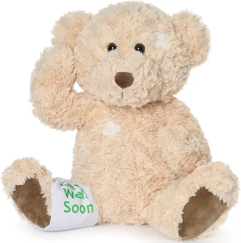 Miniatura 14 de Muiteiur Paquete de 2 osos de peluche a granel, juego de oso de peluche de 13.8 pulgadas con rosa rosa y lazo, sin boca, animales de peluche suaves
