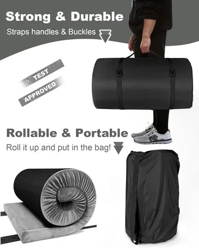 Miniatura 6 de Ferlizer Memory Foam Camping Mattress Pad, 3" Portable Roll Up Sleeping Pad for Adults, Camping Bed Pads for Sleeping with Waterproof Cover & Travel