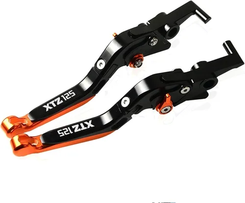 Miniatura 9 de Para Yamaha XTZ125 XTZ 125 2014 2015 2016 2017 2018 Palancas de motocicleta CNC Moto ajustable plegable extensible freno embrague palancas palanca