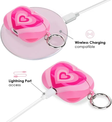 Miniatura 4 de VELVET CAVIAR Compatible con estuche AirPods Pro 2.ª y 1.ª generación - Linda cubierta protectora dura para mujeres - Corazón rosa Rosado Heart