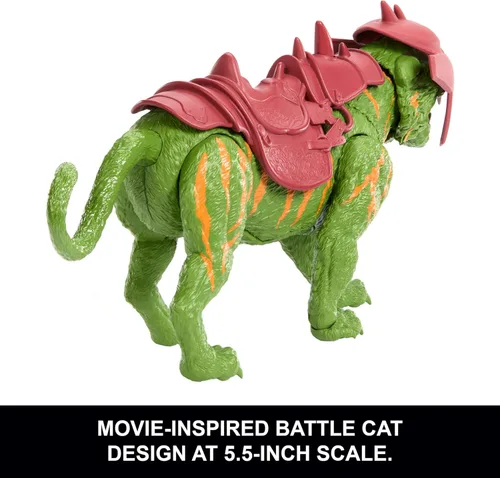Miniatura 4 de Masters of the Universe Figura de gato de batalla de película 2026 con mordisco y 5 rugidos diferentes, criatura tigre a escala de 5.5 pulgadas