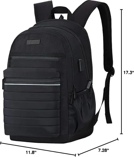 Miniatura 8 de KEOFID Mochila de viaje antirrobo para hombres y mujeres, moda para mujeres, mochila informal para la universidad, Negro -, X-Grande, Mochila de moda