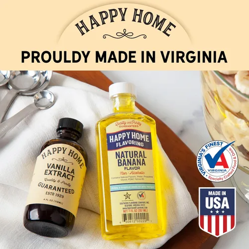 Miniatura 8 de Happy Home Sabor a vainilla de mantequilla natural premium, certificado Kosher, 4 onzas.