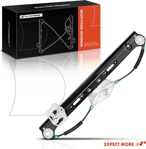 Miniatura 8 de Regulador de ventana A-Premium sin motor de reemplazo para BMW X3 E83 2004-2010 parte trasera izquierda, lado del conductor