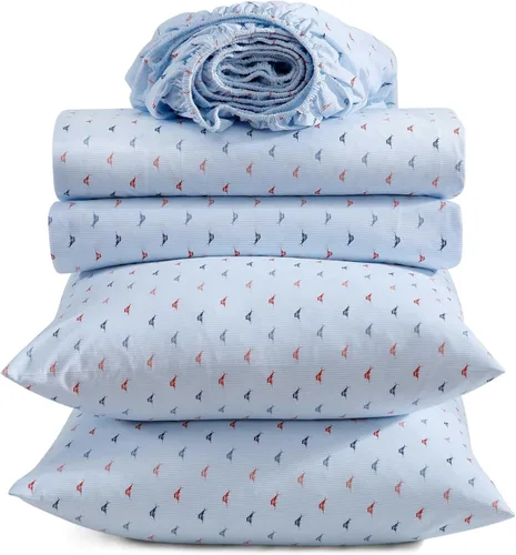 Miniatura 129 de Tommy Bahama - Juego de sábanas tamaño King, ropa de cama de percal 100% algodón con una sensación crujiente y fresca, sábanas con sábana bajera