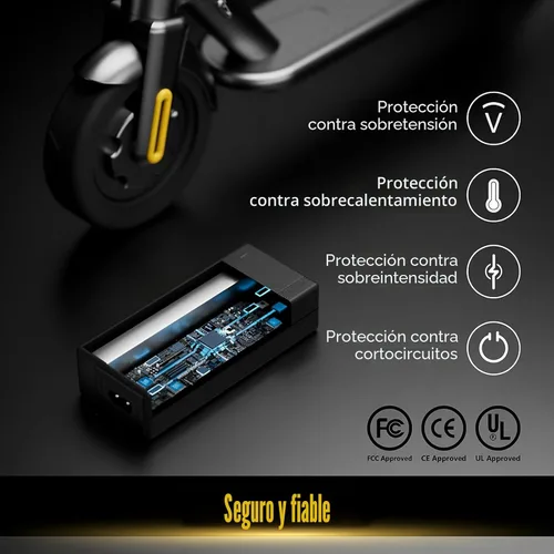 Miniatura 4 de Carsty Cargador Hoverboard de 42 V con certificación UL Carga rápida de 1.5 A para scooters eléctricos