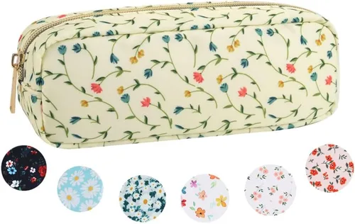 Nolon - Mini bolsa de maquillaje para mujeres y niñas, bonita bolsa de maquillaje preparada para cosméticos con cremallera, bolsa organizadora,