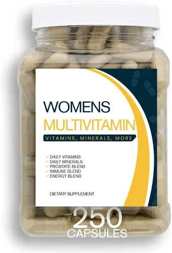 Multivitamin & Women's Health Blend – Tina de 250 CT – Proporciona una porción diaria de vitaminas, minerales, salud de la mujer, antioxidantes y