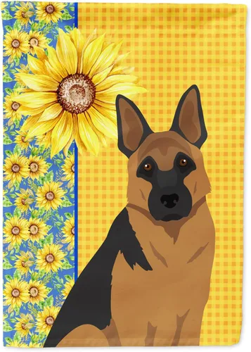 Miniatura 80 de Caroline's Treasures WDK5331CHF - Bandera de verano con diseño de girasoles rojos y blancos, manga grande, para porche, para colgar en la pared